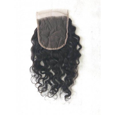 Top Quality No shedding Tangle Free Curly lace transparent closure 4x4